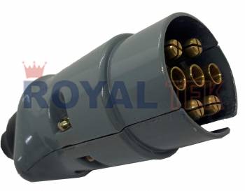 ENCHUFE PARA ACOPLADO ROYALTEK TIPO BOSCH DE 7 CONTACTOS (METALICA) - SOLO ENCHUFE ---